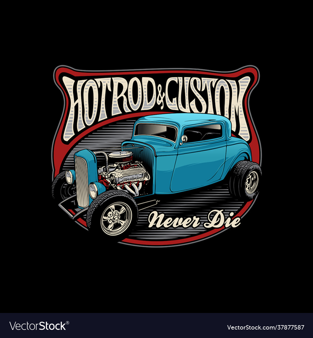 Hotrod custom Royalty Free Vector Image - VectorStock