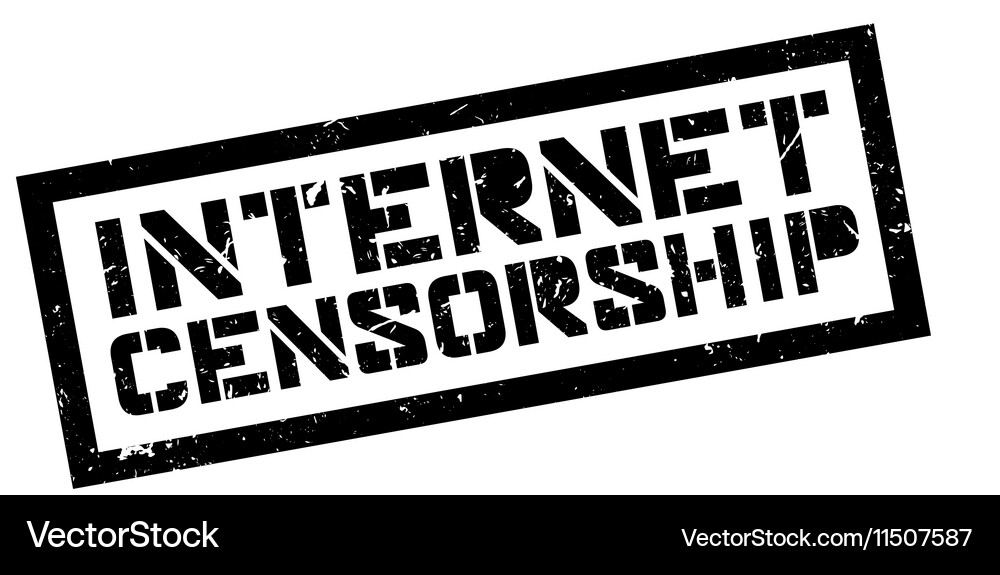 Internet censorship rubber stamp Royalty Free Vector Image