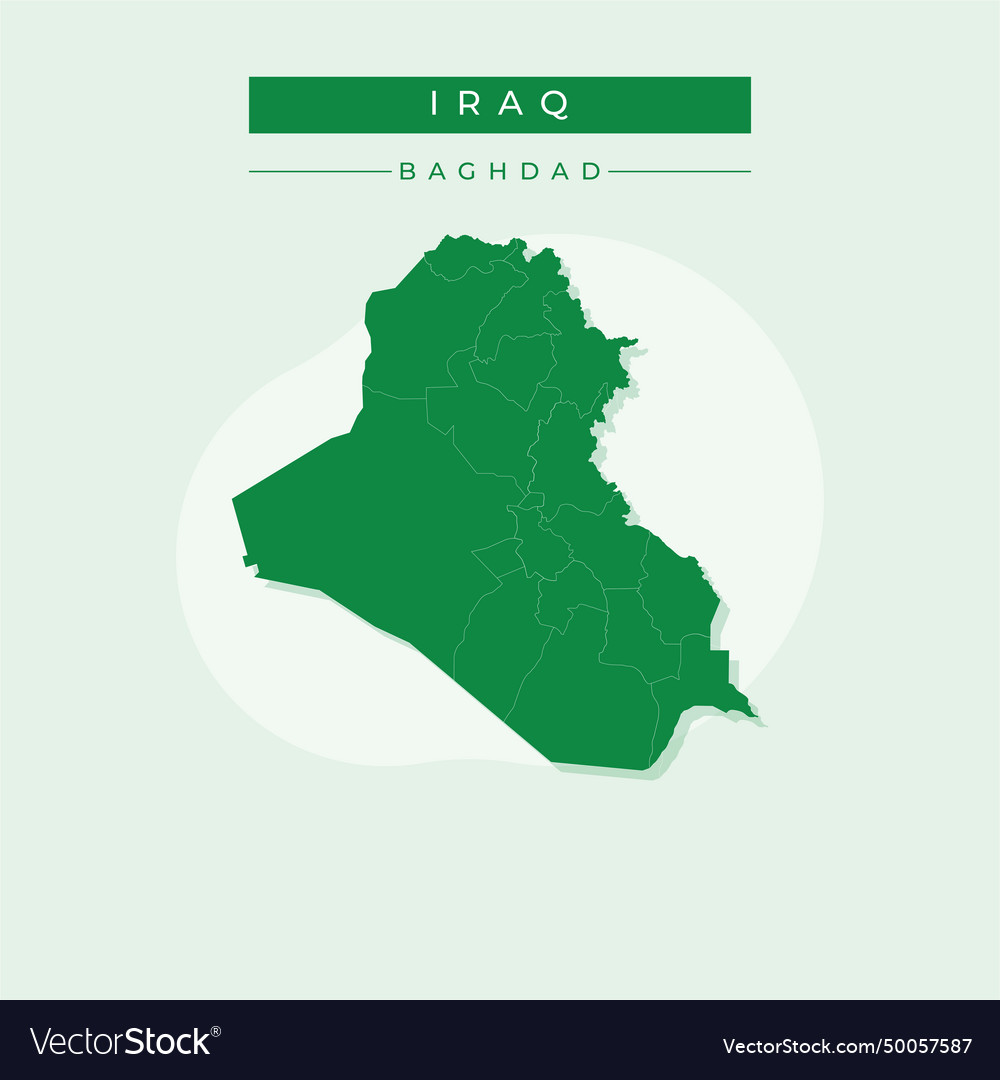 Iraq Map Royalty Free Vector Image Vectorstock