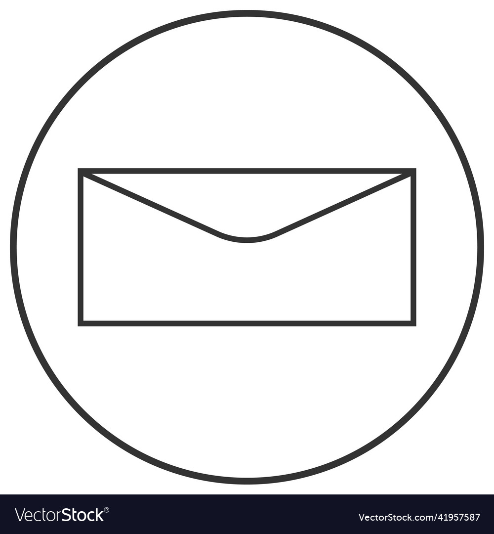 Mail envelope icon message line for web