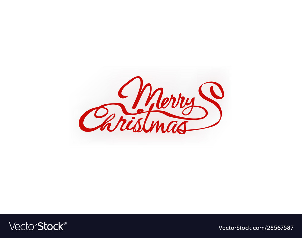 Merry christmas hand letter inscription text Vector Image