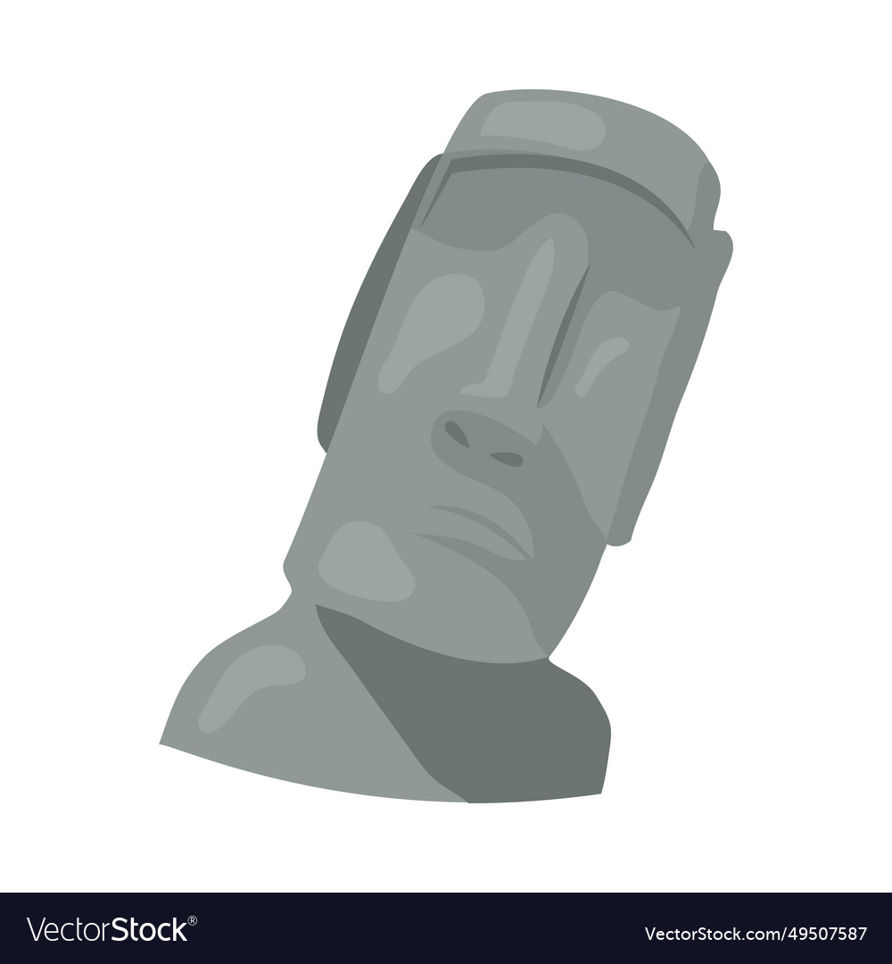 Moai face statue