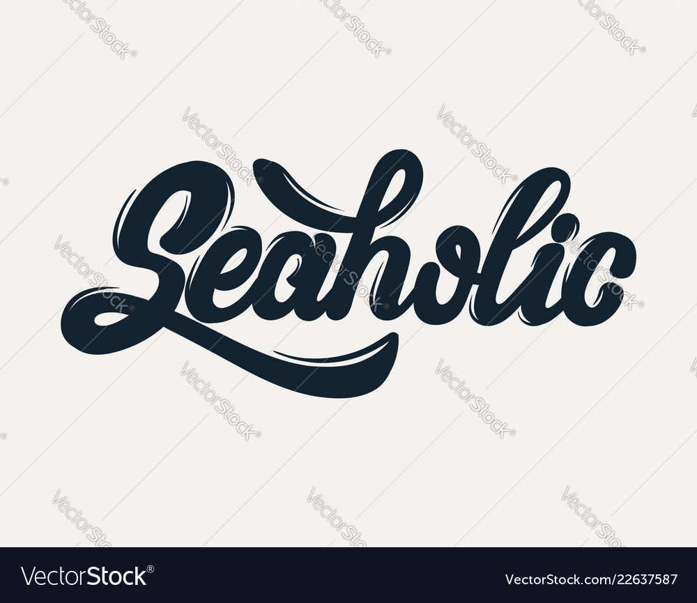 Seaholic Zitat typografischer Hintergrund