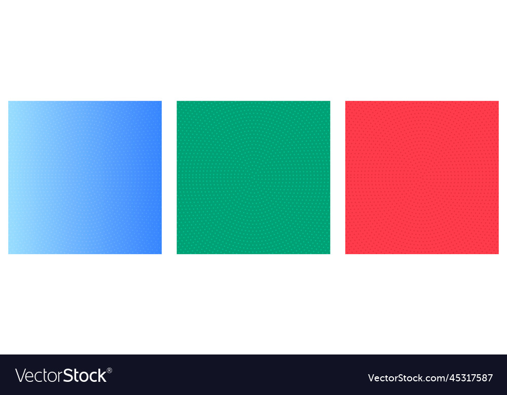 Set of halftone circle texture background grid