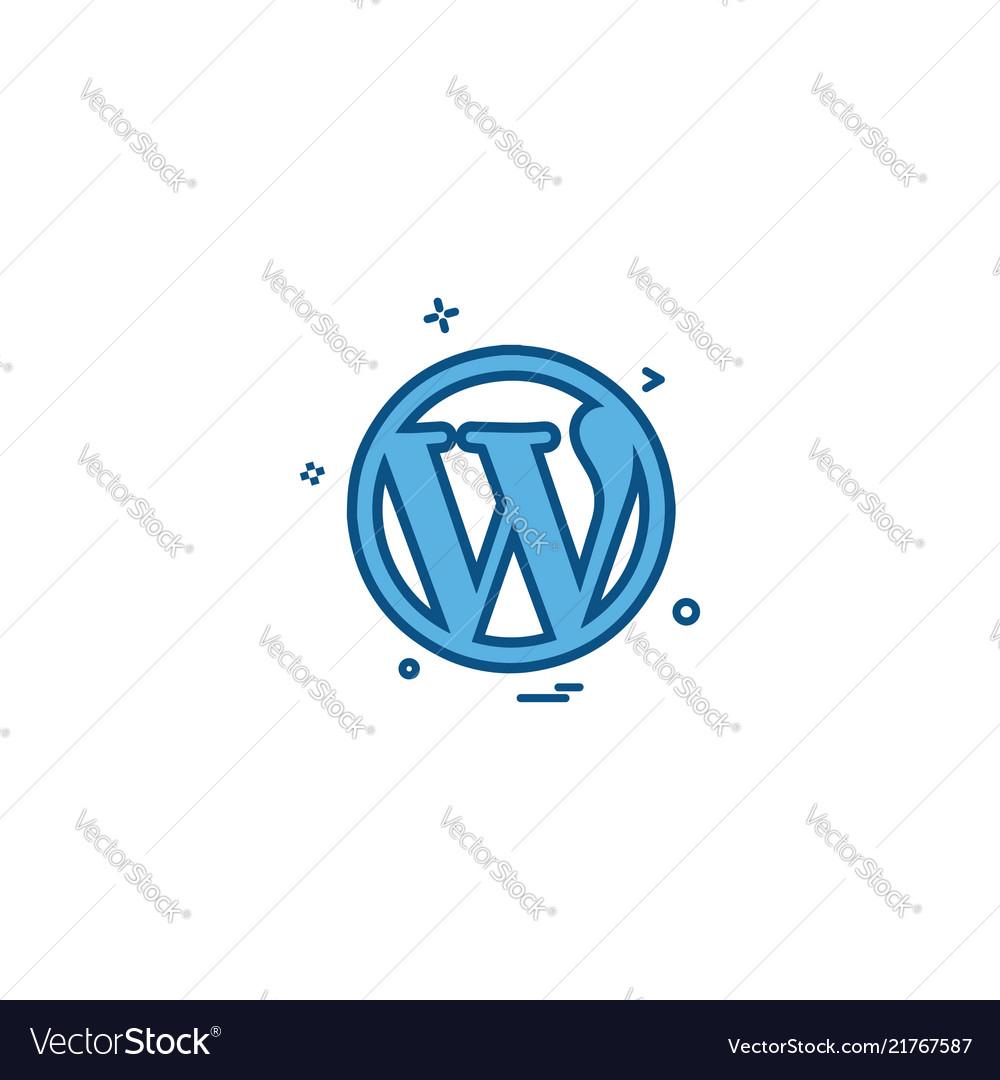 Wordpress icon design vector image Wordpress icon design