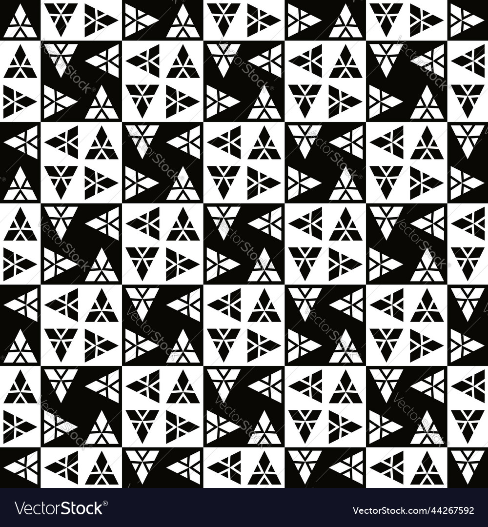 A seamless pattern of graphic triangles