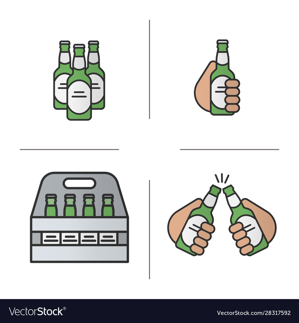 Beer color icons set