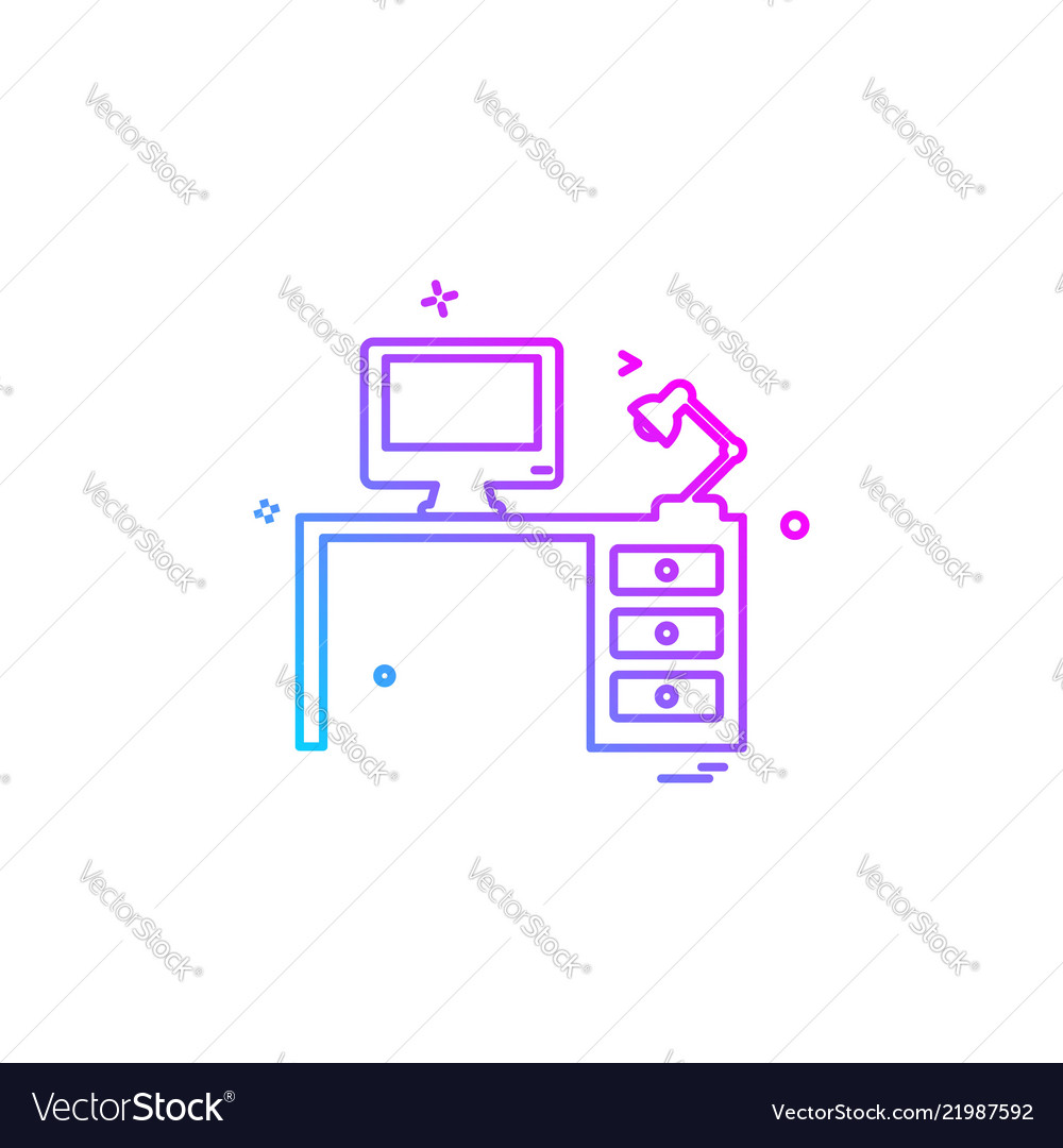 Computer table icon design