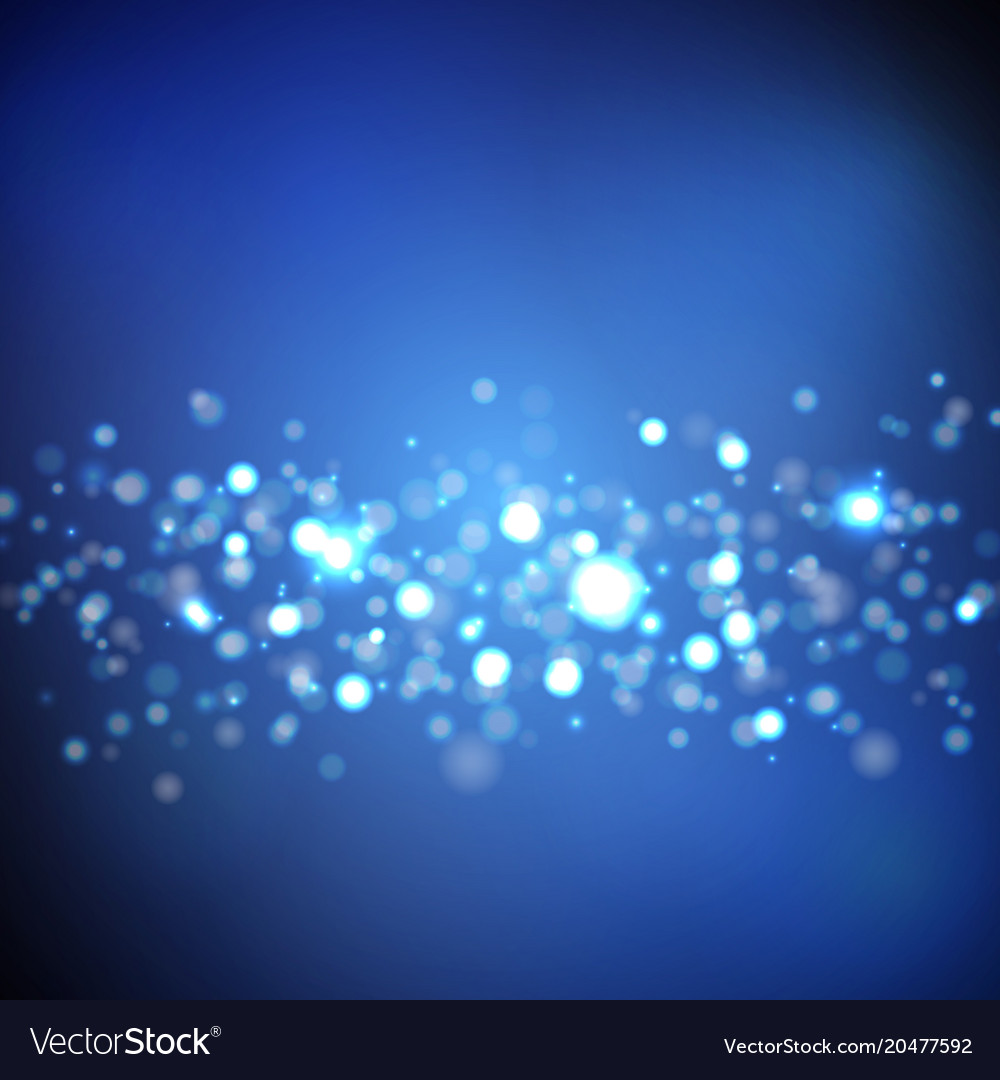 Dark Blue Background With Bokeh Lights Royalty Free Vector