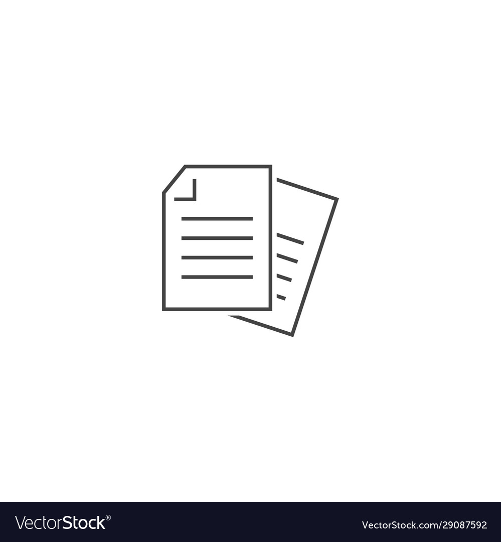 Document icon verification symbol vector image Document icon verification symbol