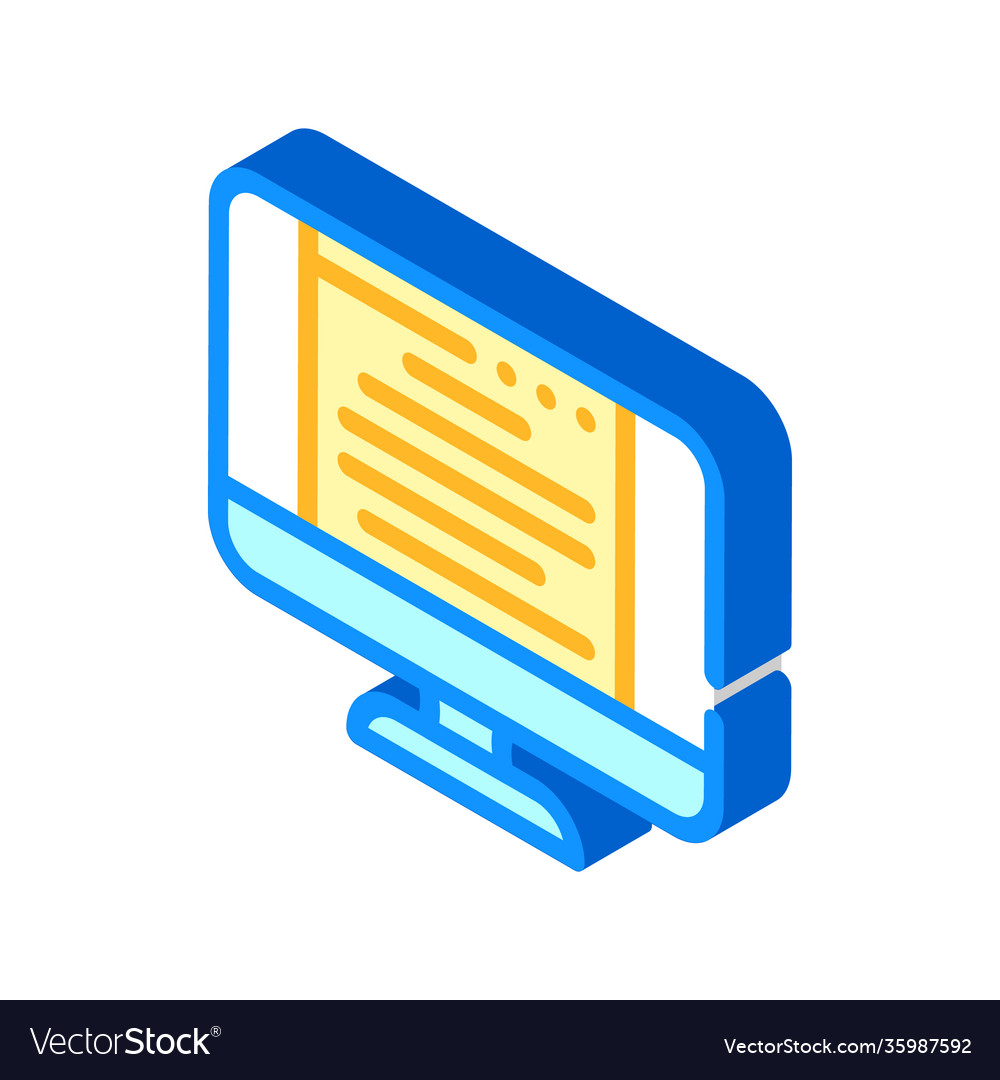 Document operating system isometric icon