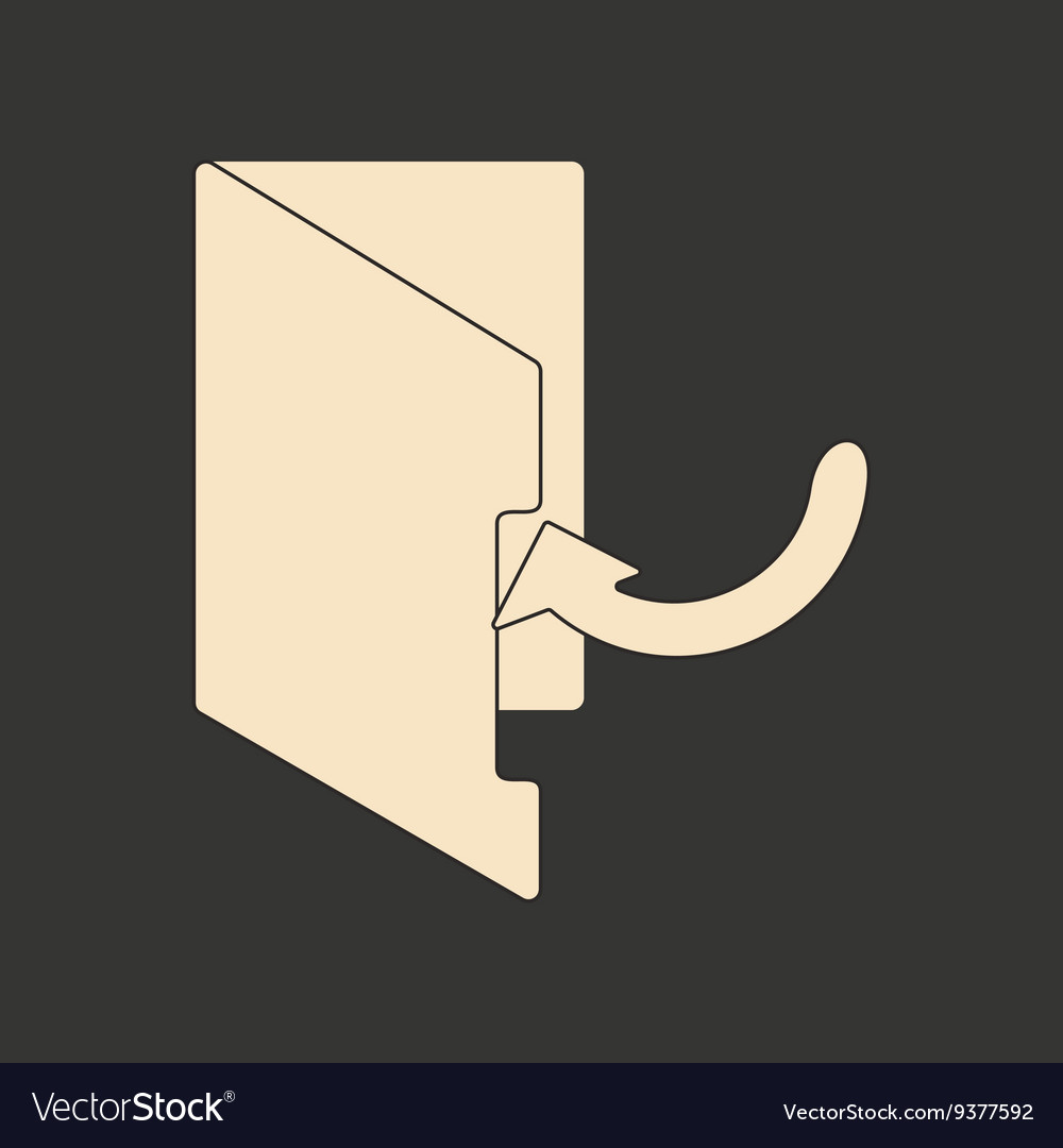 Flat in black and white mobile application folder