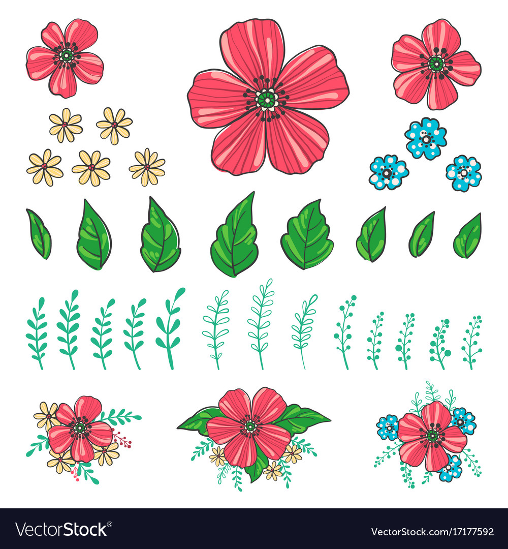 Floral elements for create your compositions