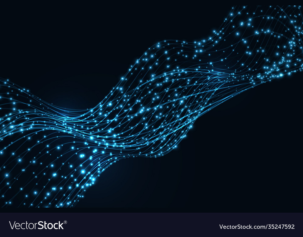 Futuristic particles and lines pattern vector image Futuristic particles and lines pattern