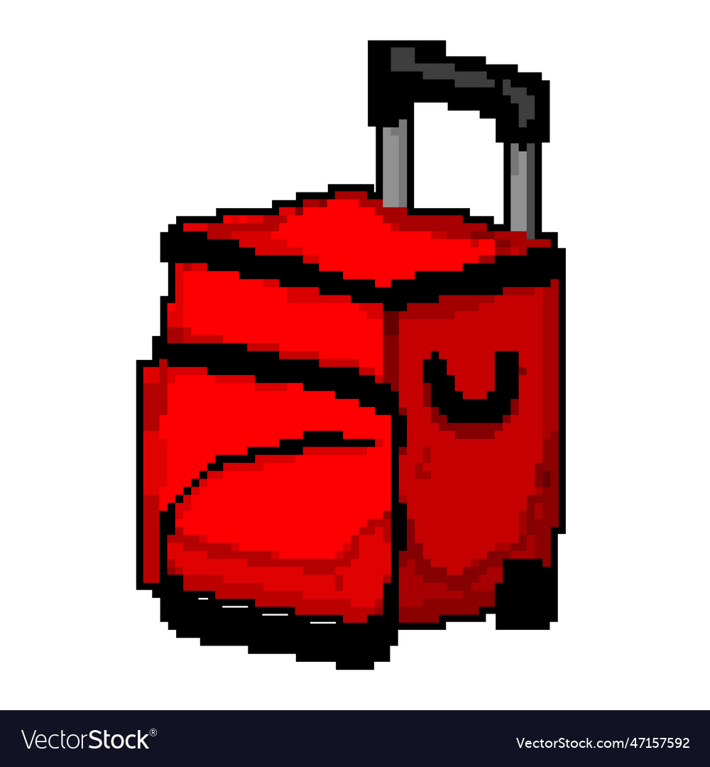 Ice cooler box game pixel art Royalty Free Vector Image