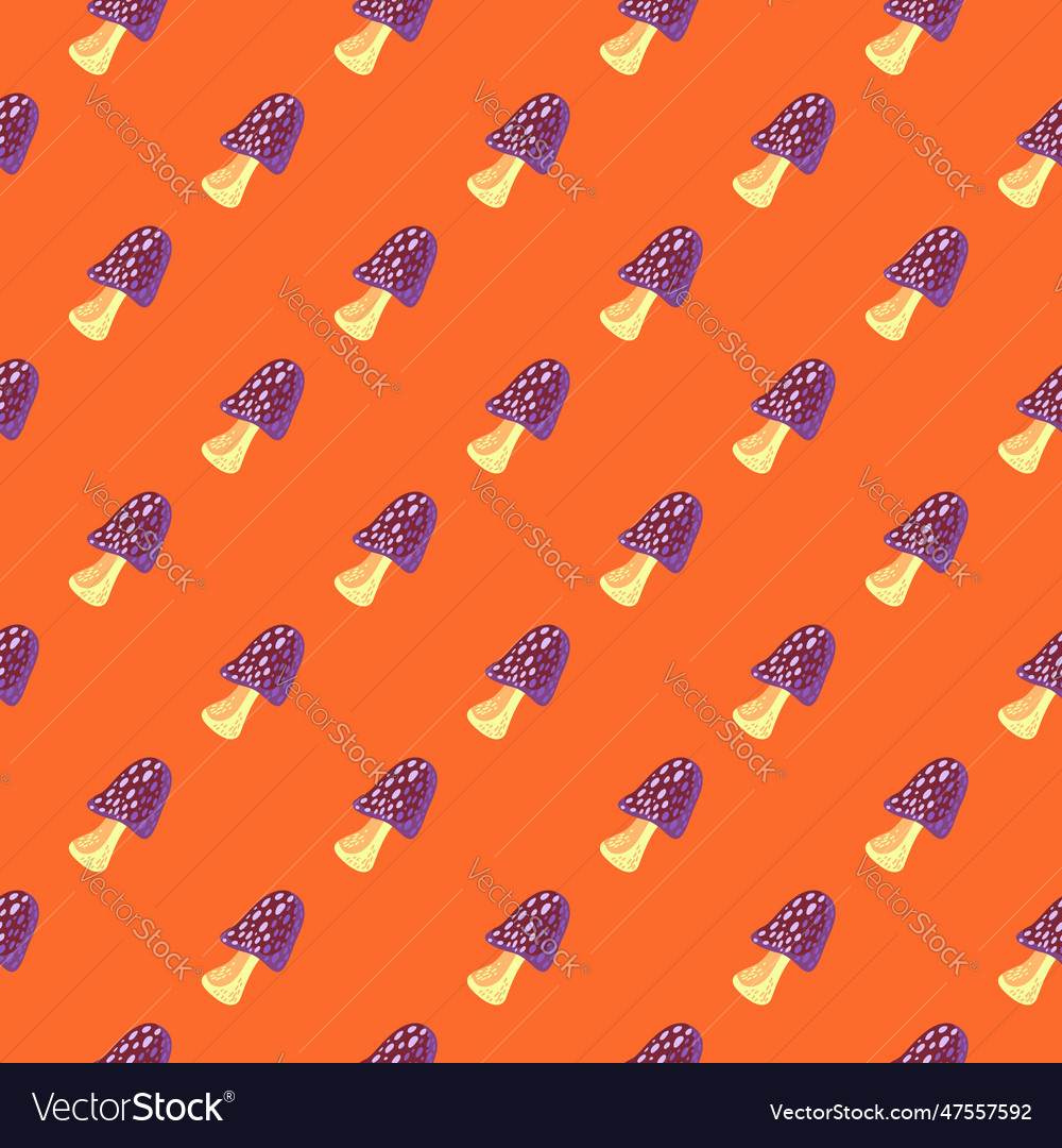 Magical fly agaric wallpaper seamless pattern Vector Image