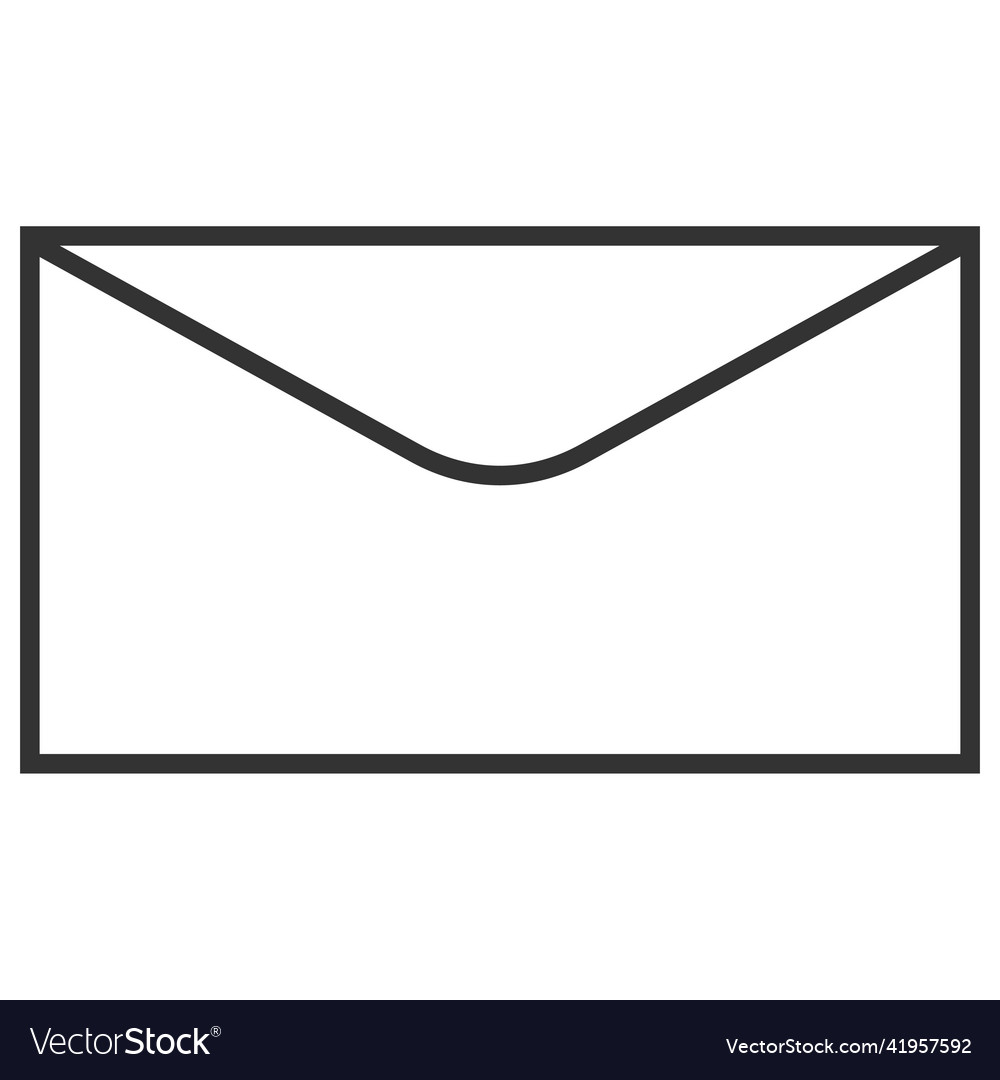 Mail envelope icon message line for web