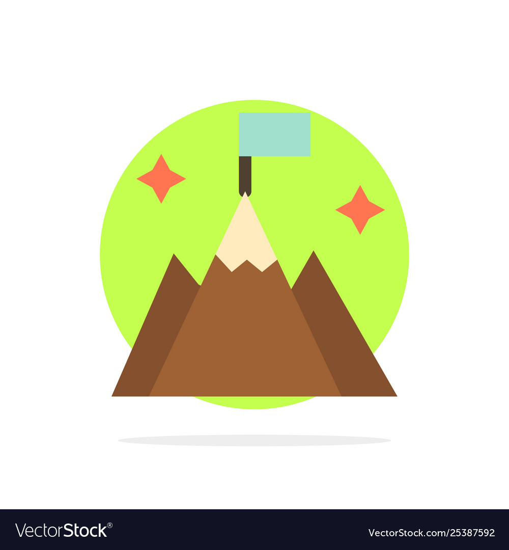 Mountain flag user interface abstract circle