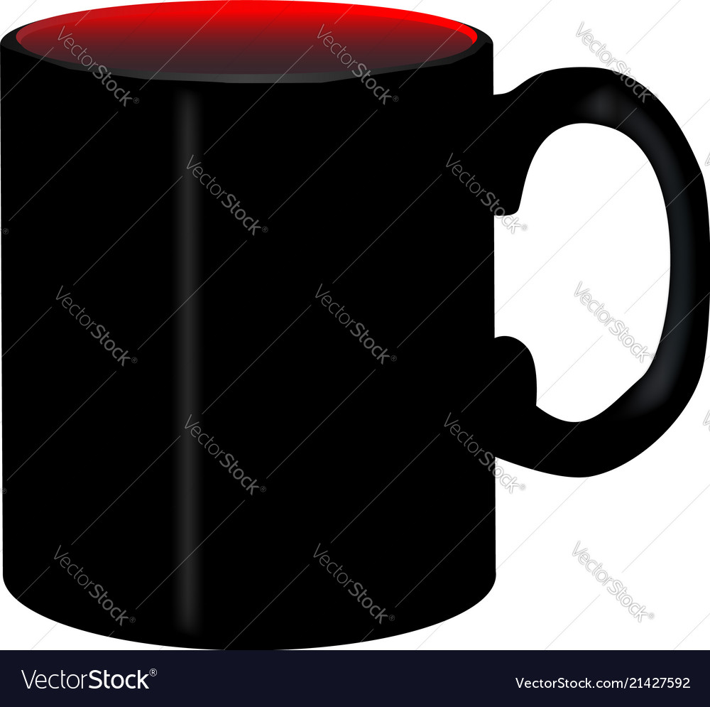 Plain Black Coffee Mug Royalty Free Vector Image Plain Black Coffee Mug Vector Image