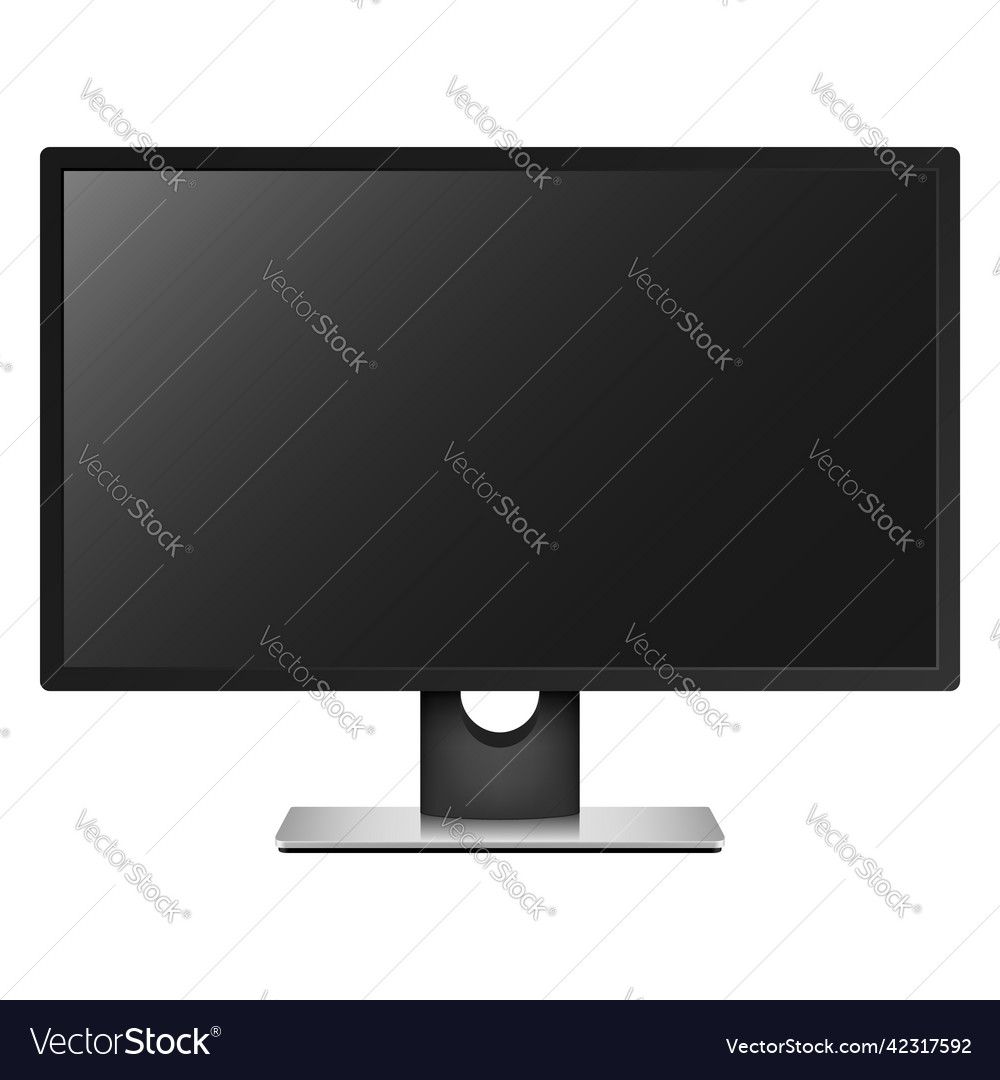 Realistic computer monitor screen