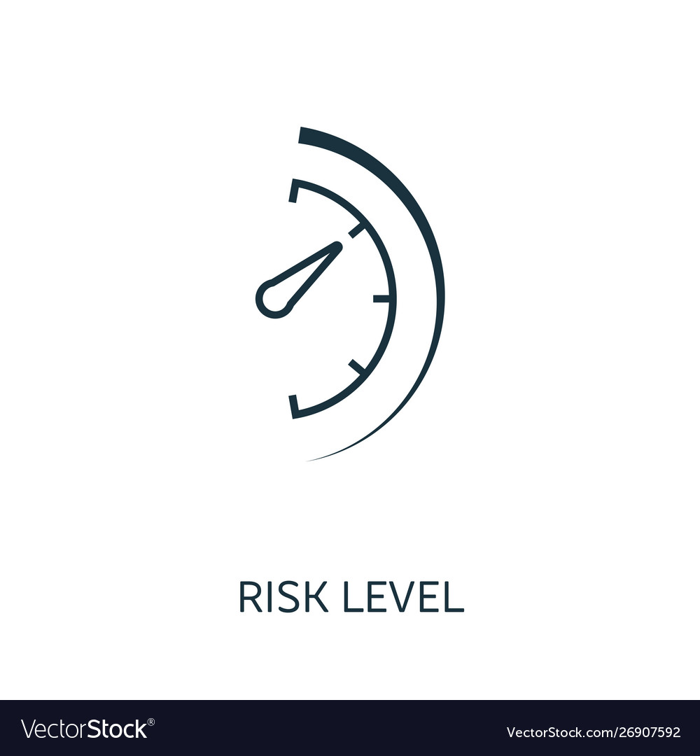 Risk level outline icon thin line concept element vector image Risk level outline icon thin line concept element