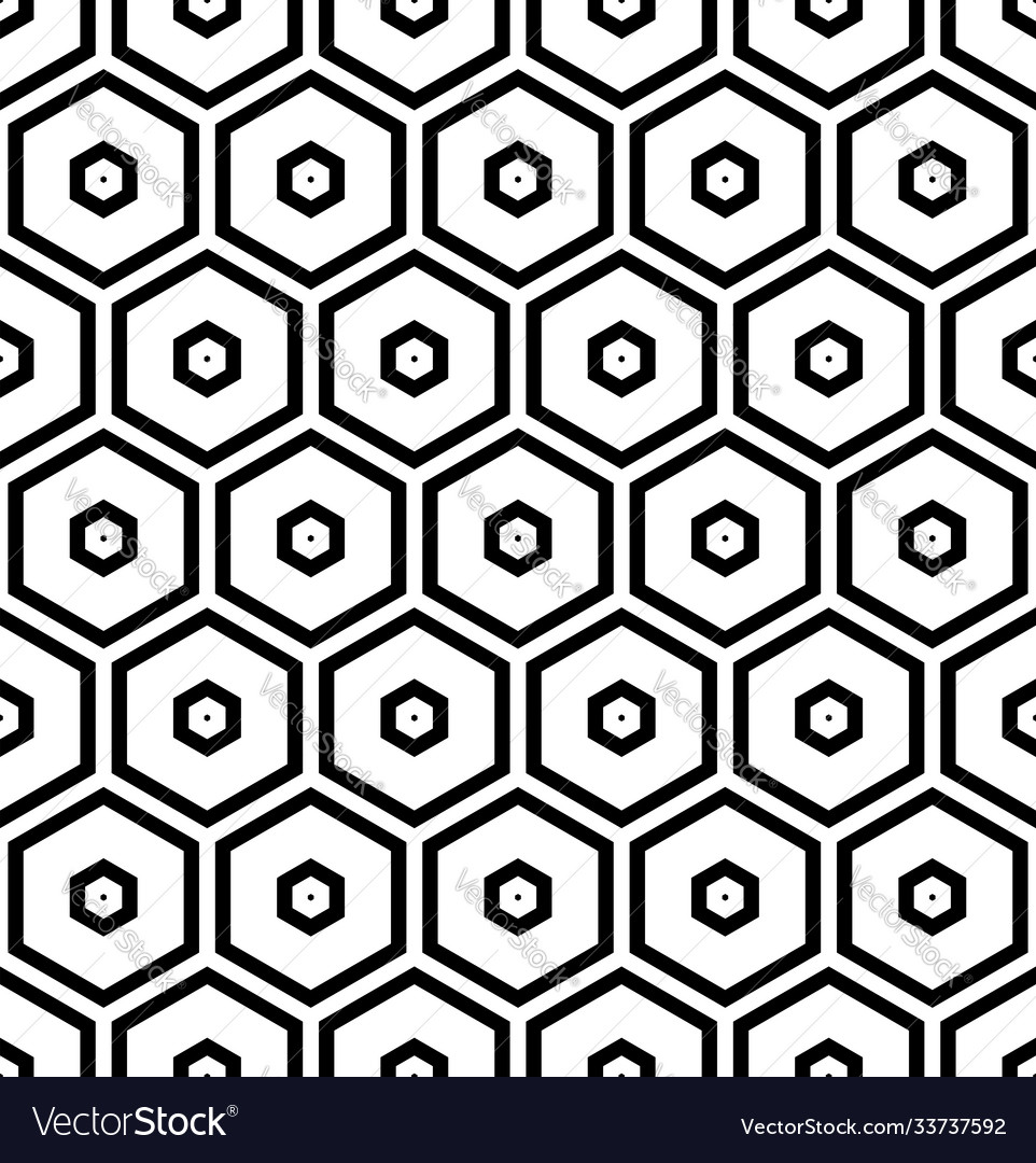 Seamless hexagons pattern