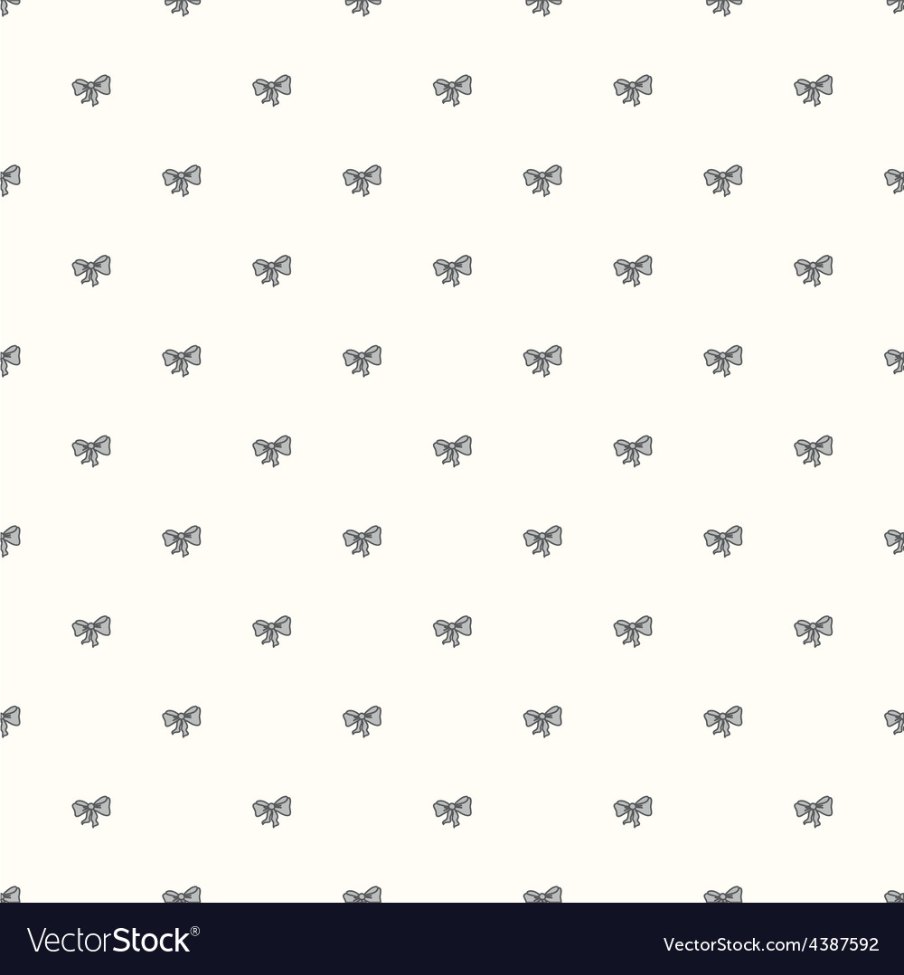 Seamless retro pattern with bow tie