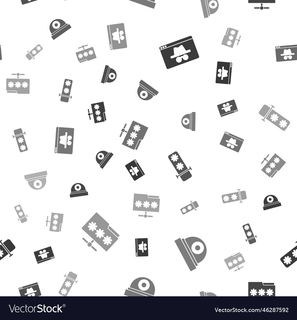 Set browser incognito window security camera vector image Set browser incognito window security camera