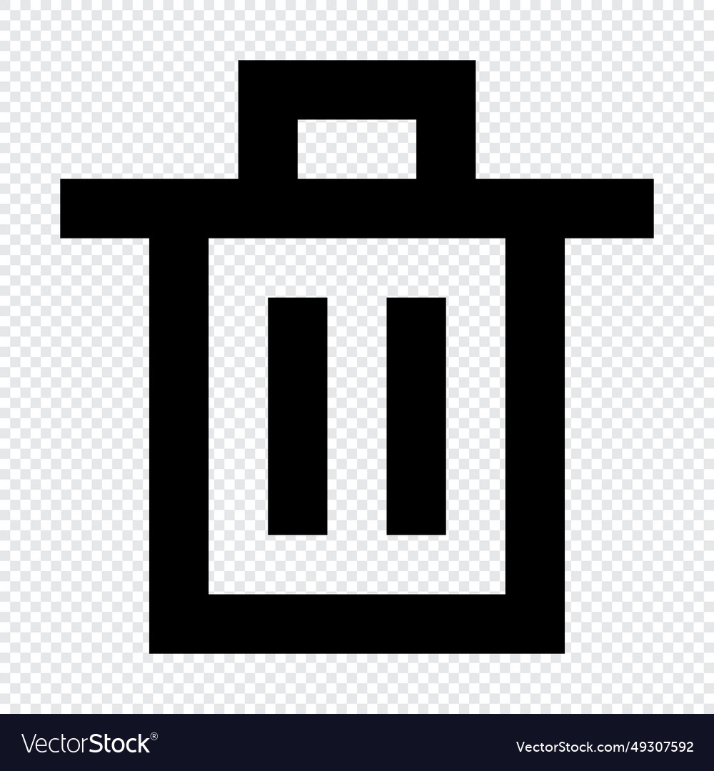 Trash icon suitable for website ui design Vector Image Trash icon suitable for website ui design