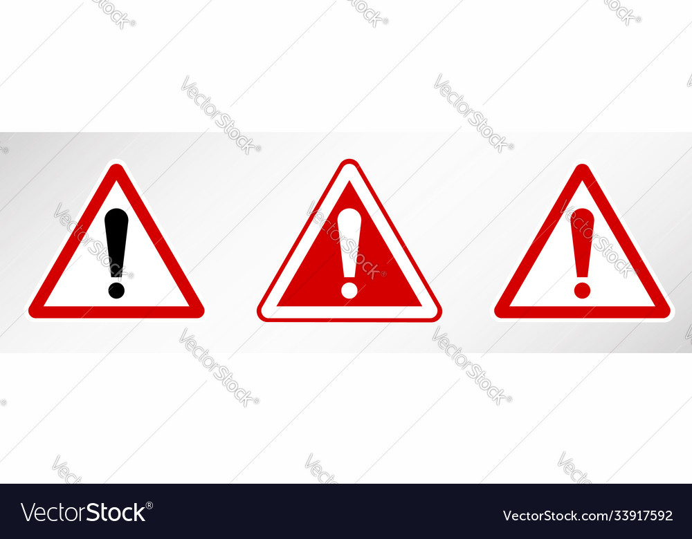 Triangular alarm sign with exclamation mark