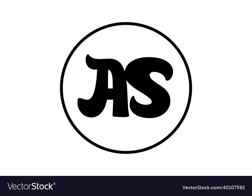 Unique shape of as initial letter Vector Image Unique shape of as initial letter