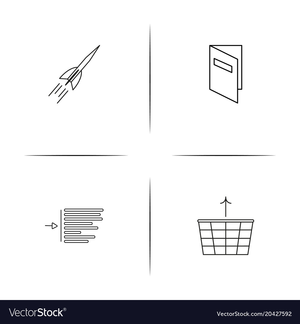 Web and text simple linear icon setsimple outline