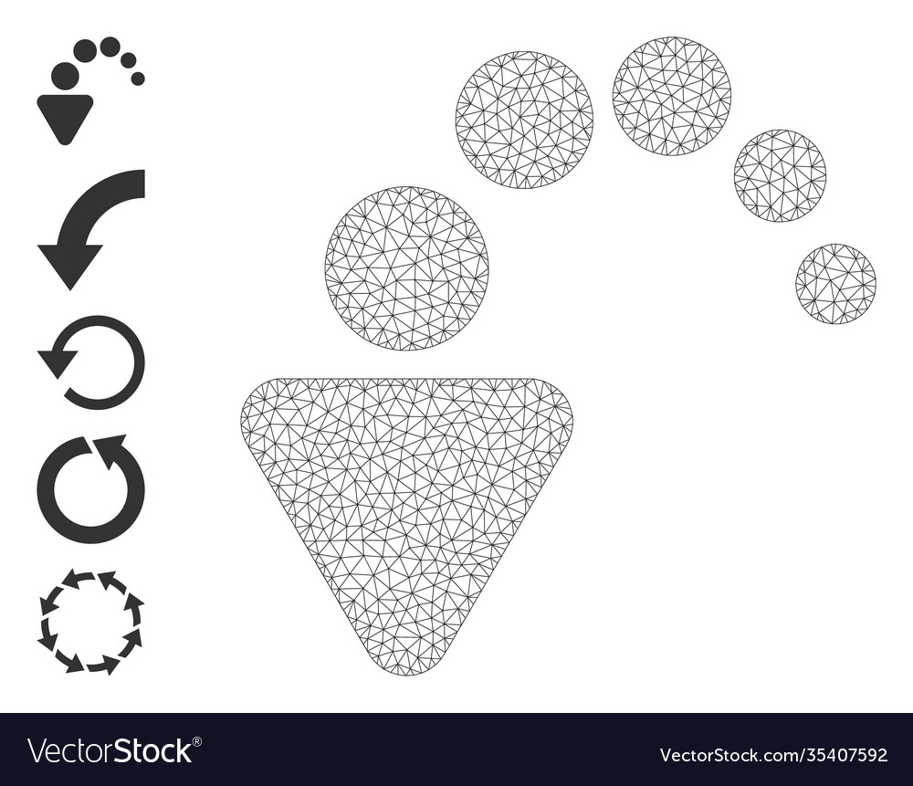 Web net undo icon with simple glyphs vector image Web net undo icon with simple glyphs