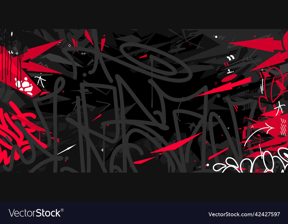 Abstract Dark Urban Street Art Graffiti Style Vector Image 9216