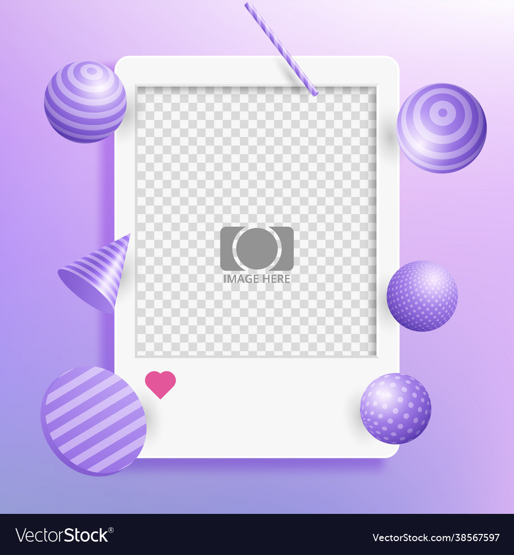 Blank photo frames with empty space for your image Vector Image Blank photo frames with empty space for your image