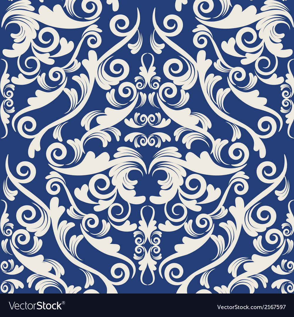 Damask wallpaper Royalty Free Vector Image - VectorStock