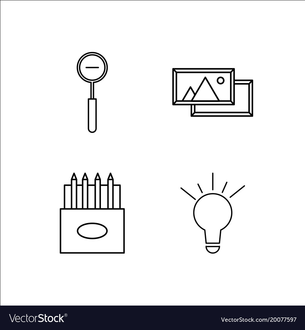 Design und Studio einfache lineare Icon-Setsimple