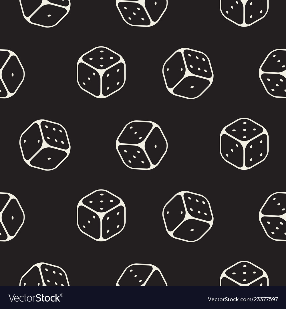 Dice Pattern - Monochrome Seamless