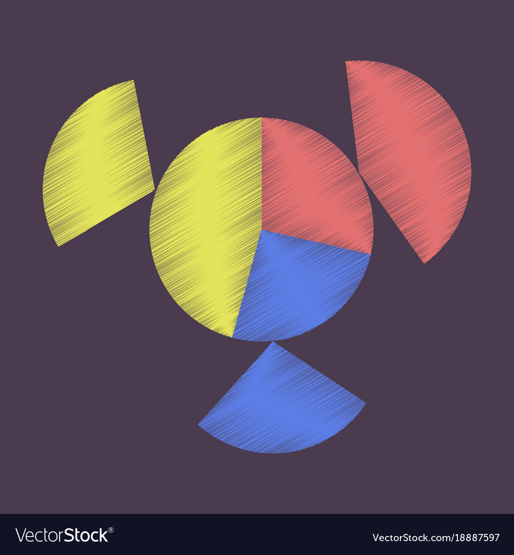 Flat shading style icon pie chart