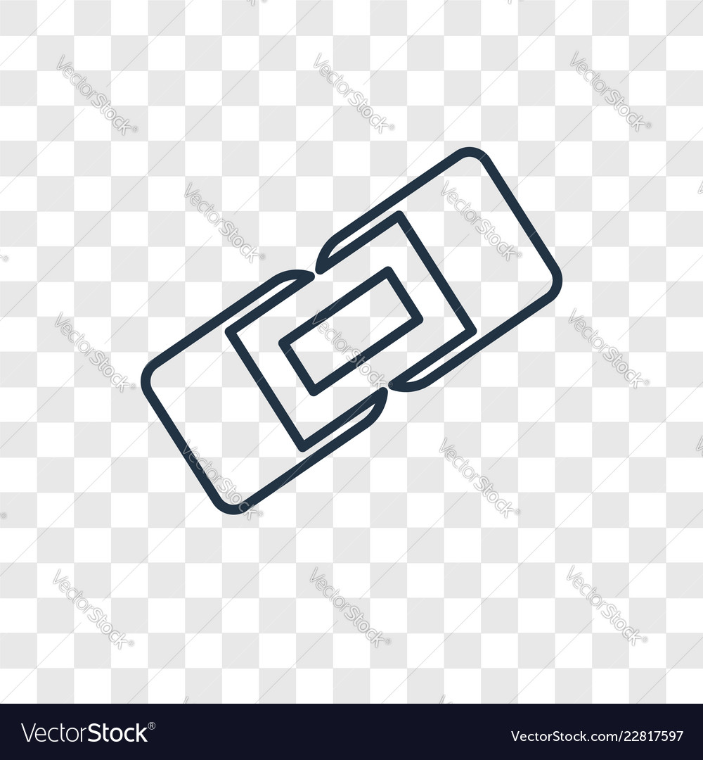Link concept linear icon isolated on transparent