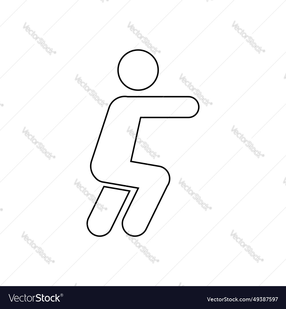 Man doing exercises icon people in motion active vector image Man doing exercises icon people in motion active