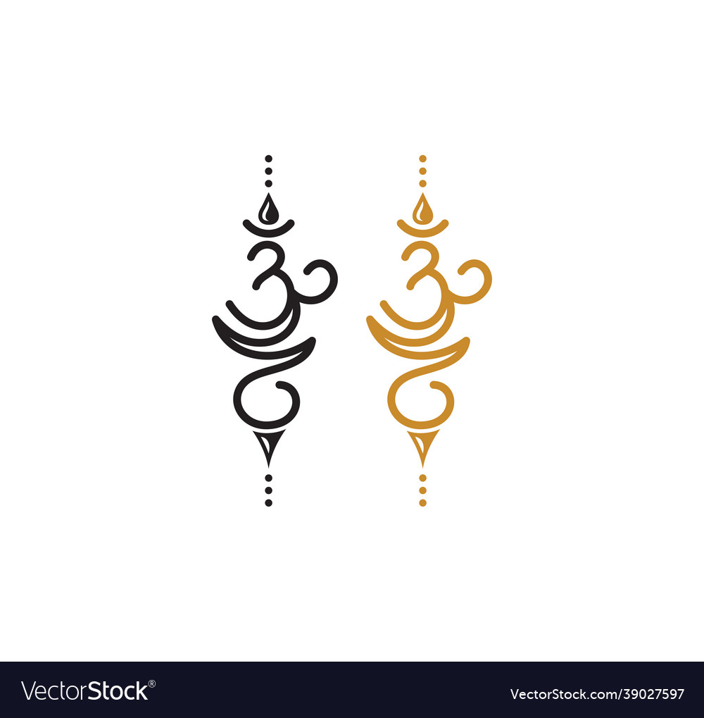 Om breathe symbol Royalty Free Vector Image - VectorStock