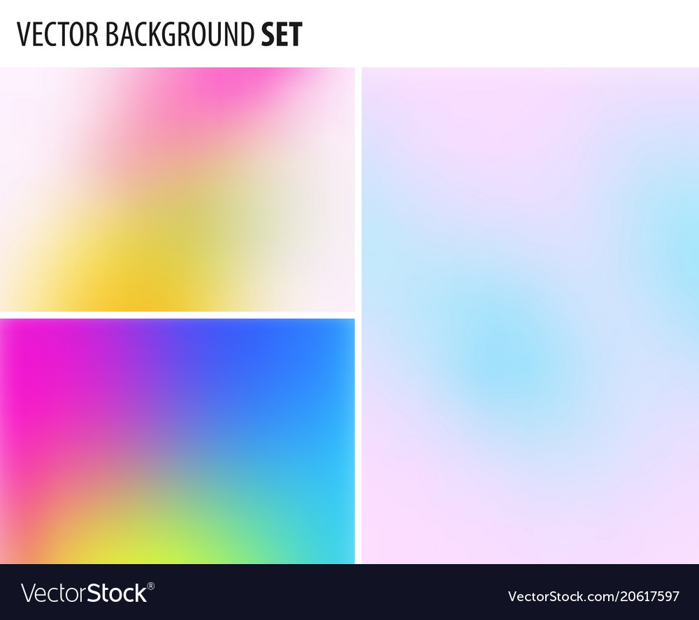 Set of abstract blurred background design Vector Image Set of abstract blurred background design