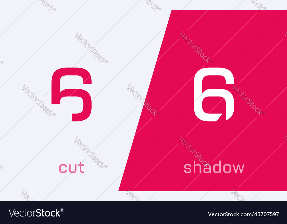 Set of number 6 minimal logo icon design template vector image Set of number 6 minimal logo icon design template
