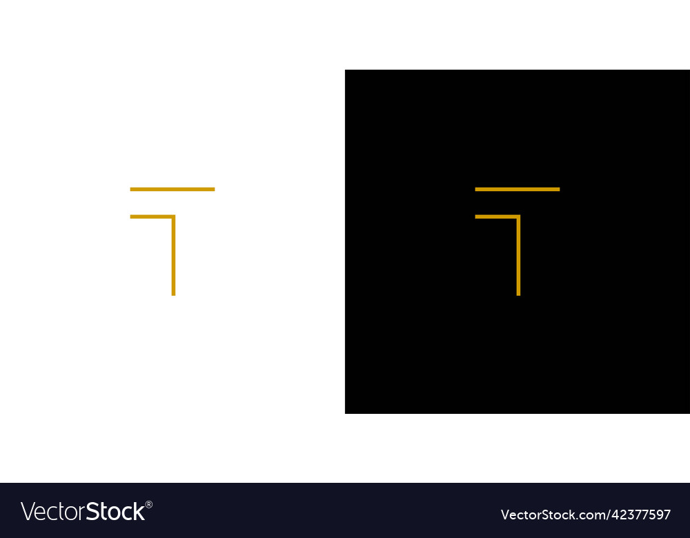 Simple and modern t letter initials logo design