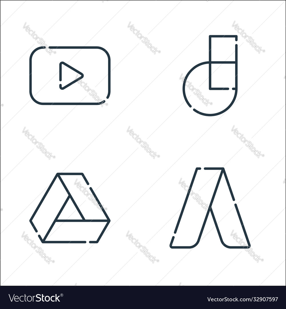 Suite line icons linear set quality vector image Suite line icons linear set quality