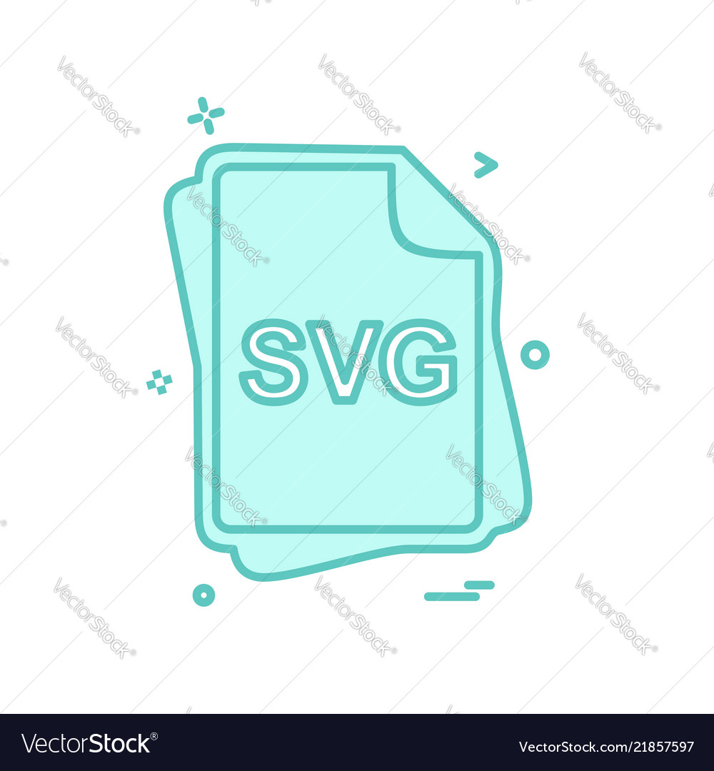Svg file type icon design vector image Svg file type icon design