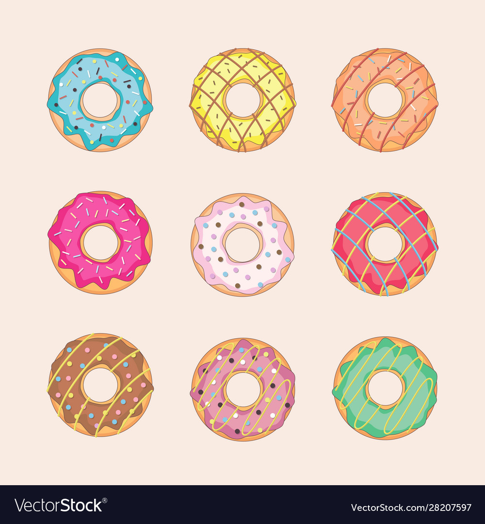 Sweet Donuts Icons Set 02