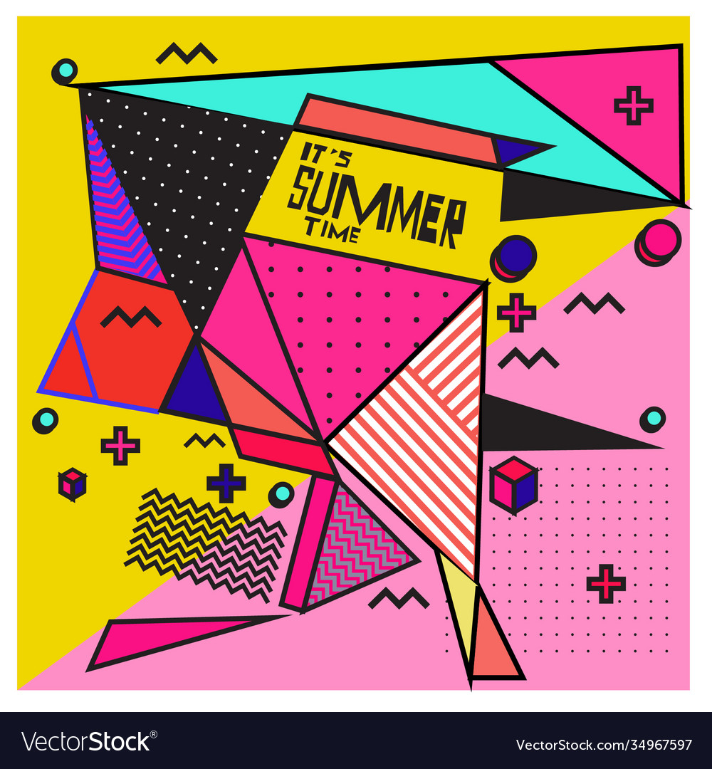 Triangle geometric forms for summer design event