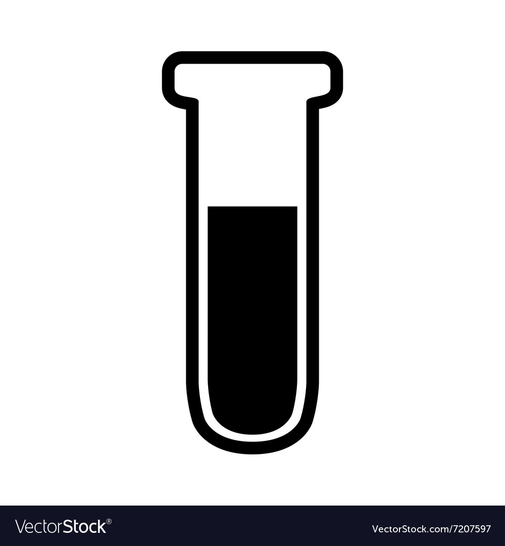 Tube icon laboratory glass